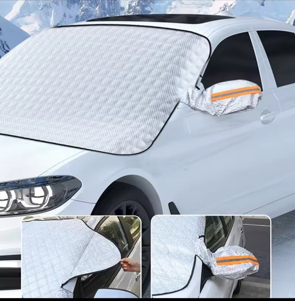 Car Windshield Snow & Sun Protection Cover – Anti UV, Anti Frost & Dust Shield