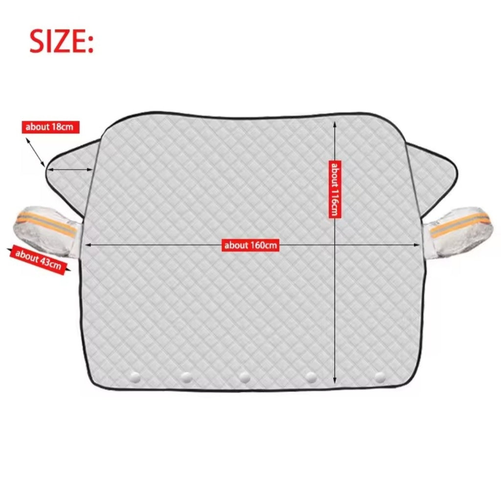 Car Windshield Snow & Sun Protection Cover – Anti UV, Anti Frost & Dust Shield