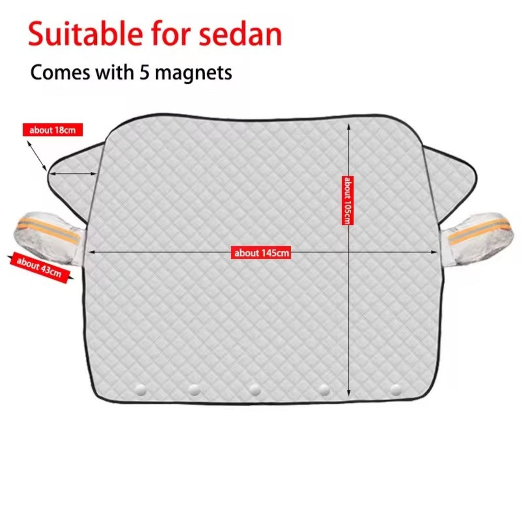 Car Windshield Snow & Sun Protection Cover – Anti UV, Anti Frost & Dust Shield