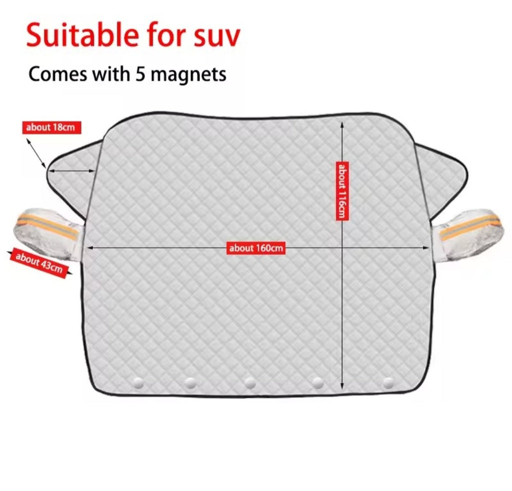 Car Windshield Snow & Sun Protection Cover – Anti UV, Anti Frost & Dust Shield